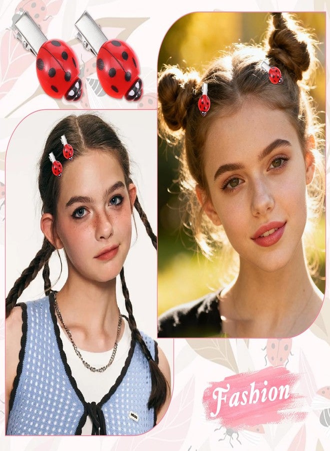 DOPENSPI 15PCS Ladybug Hair Clips, Fun Insect Bug Hair Clips Cute Lady Bug Barrettes Whimsical Accessories Small Red Lady Bugs Hairs Accessories for Women Girls All HairType Cosplay Themed Party - Image 2